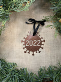 Covid 2022 Metal Ornament