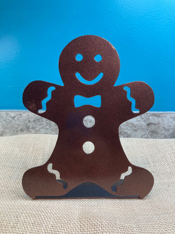 Gingerbread Man Metal Stand Up (set of 4)