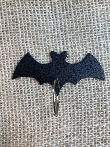 Hanging Bat Metal Keychain