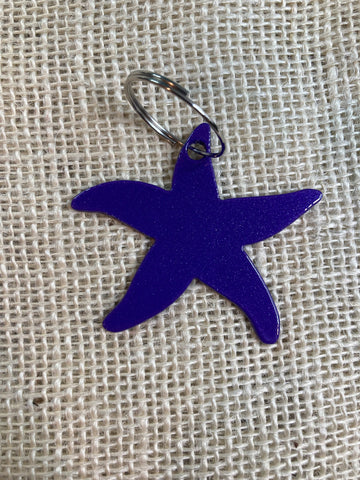 Star Fish Metal Keychain