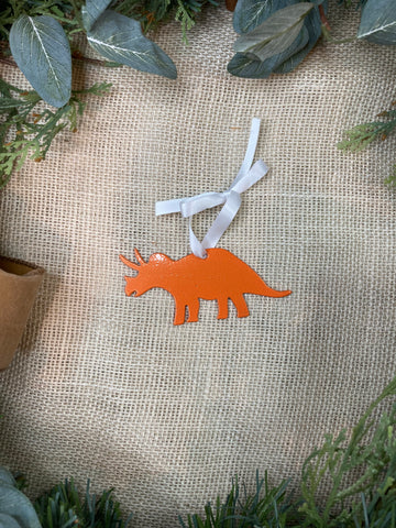 Triceratops Metal Ornament
