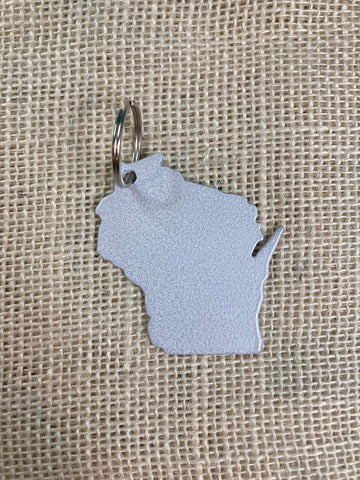 Wisconsin Metal Keychain