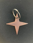 4 Pointed Star Metal Keychain