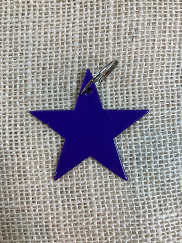 5 Pointed Star Metal Keychain