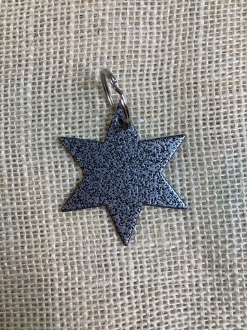 6 Pointed Star Metal Keychain