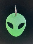 Alien Head Metal Keychain