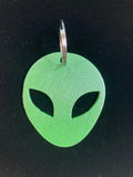 Alien Head Metal Keychain