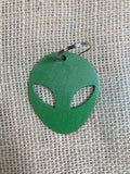 Alien Head Metal Keychain