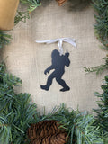 Bigfoot Giving Middle Finger Metal Ornament