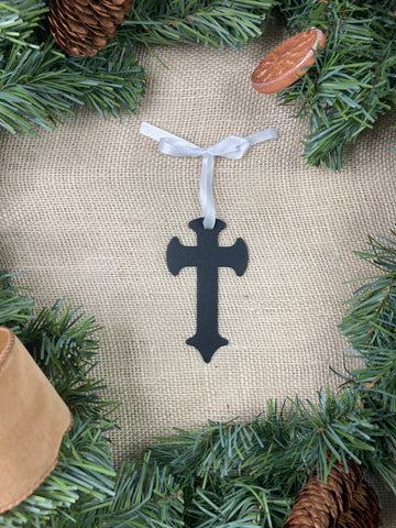 Bladed Cross Metal Ornament