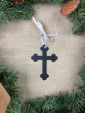 Blooded Cross Metal Ornament