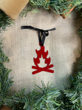 Campfire Metal Ornament