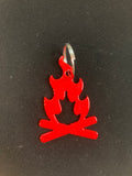 Campfire Metal Keychain