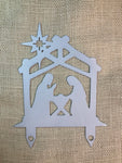 Christmas Nativity Scene Metal Yard Stake (set of 4)