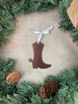 Cowboy Boot Metal Ornament