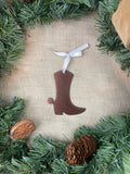 Cowboy Boot Metal Ornament