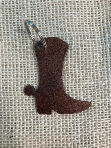 Cowboy Boot Metal Keychain