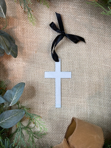 Religious Cross Metal Ornament