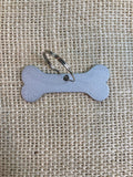 Dog Bone Metal Keychain