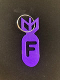 F Bomb Metal Keychain