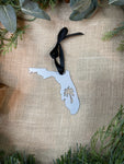 Florida with Palm Metal Ornament