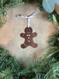 Gingerbread Man Metal Ornament