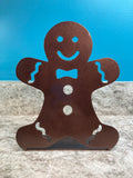 Gingerbread Man Metal Stand Up (set of 4)