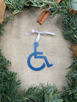 Handicap Sign Metal Ornament