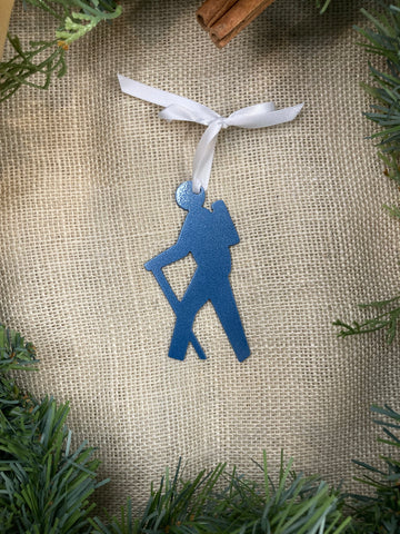 Hiker - Male Metal Ornament