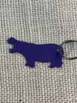 Hippo Metal Keychain