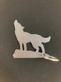 Howling Wolf Metal Keychain