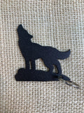 Howling Wolf Metal Keychain