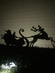 Santa Claus & Reindeer Metal Yard Stake (set of 4)