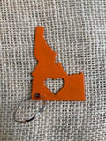 Idaho with Heart Metal Keychain