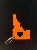 Idaho with Heart Metal Keychain