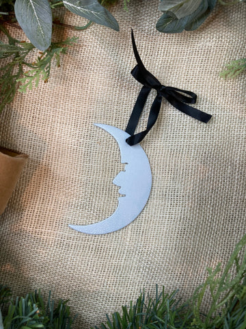 Man In The Moon Metal Ornament