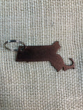 Massachusetts Metal Keychain