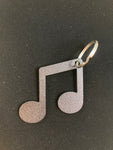 Music Note Metal Keychain