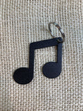 Music Note Metal Keychain