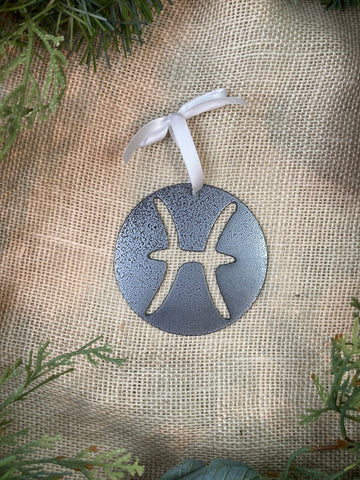 Pisces Zodiac Metal Ornament