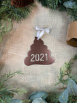 Poop 2021 Metal Ornament