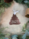 Poop 2021 Metal Ornament