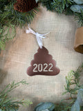 Poop 2022 Metal Ornament