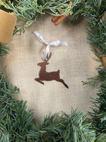Reindeer Metal Ornament