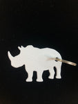 Rhino Metal Keychain