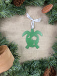 Sea Turtle with Palmetto Metal Ornament