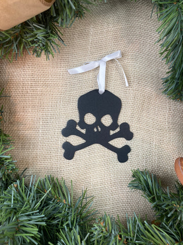 Skull & Crossbones Metal Ornament