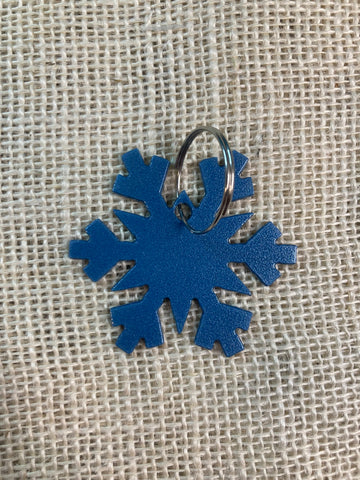 Snowflake Metal Keychain