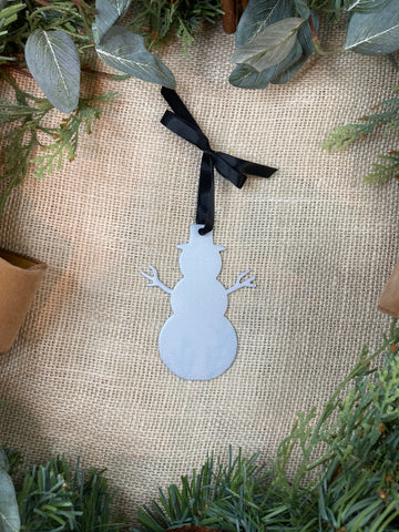 Snowman Metal Ornament