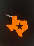 Texas with Star Metal Keychain